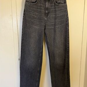 Zara Dark Gray Straight Leg Jeans